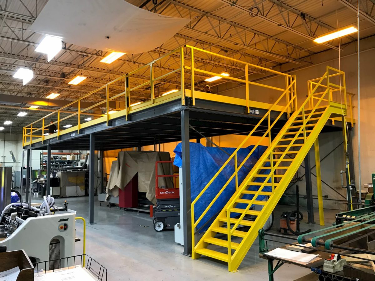 Mezzanine with Straight Matching Stairs