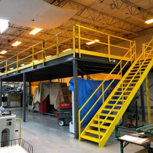 Mezzanine with Straight Matching Stairs