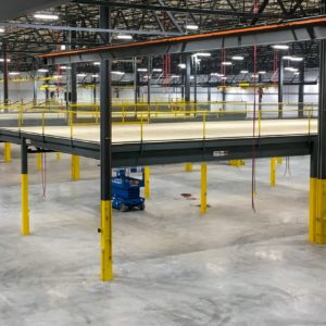 Mezzanine with Wood Floor