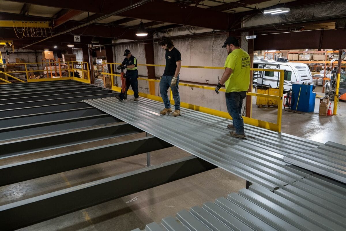 Installing B-Decking Mezzanine